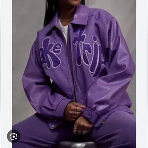 House of Sunny Purple Varsity Jacket